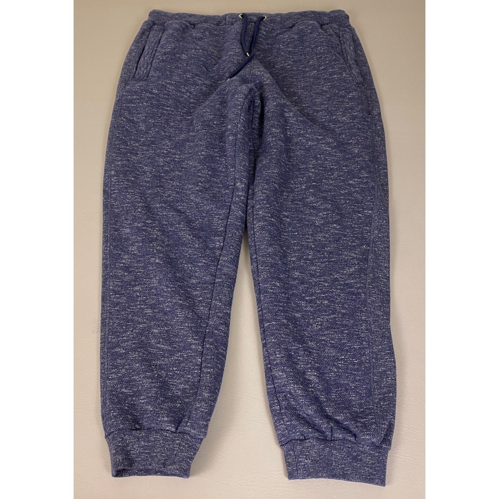 No Boundaries Jogger Sweatpants Mens Large 36-38 Blue Cove Marled Sherpa Fleece